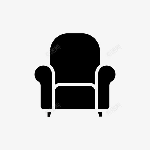 采购产品扶手椅软垫家具家庭家具图标svg_新图网 https://ixintu.com 产品 室内 家具 家庭 扶手 软垫 采购