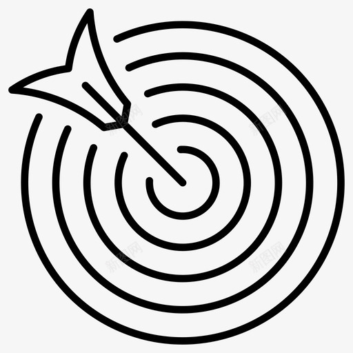公牛眼箭飞镖图标svg_新图网 https://ixintu.com 公牛 牛眼 目标 胜利 计划 飞镖