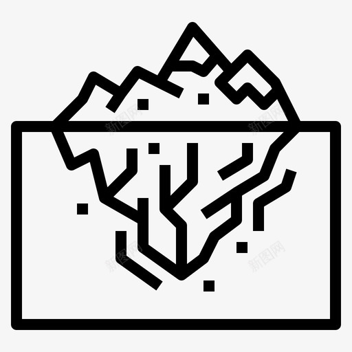 冰山自然极地图标svg_新图网 https://ixintu.com 冬季 冰山 图标 极地 自然