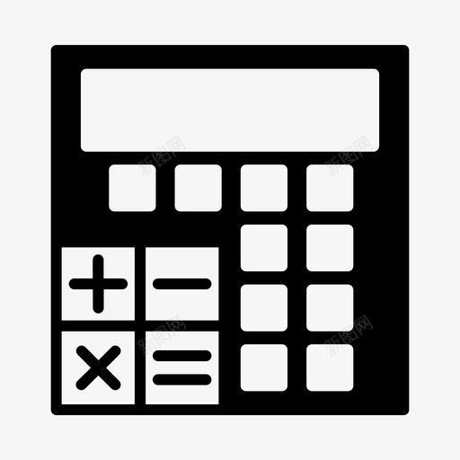 计算器计算计数图标svg_新图网 https://ixintu.com 图标 学校 计数 计算 计算器 黑白