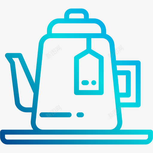 茶壶茶8线性梯度图标svg_新图网 https://ixintu.com 梯度 线性 茶壶