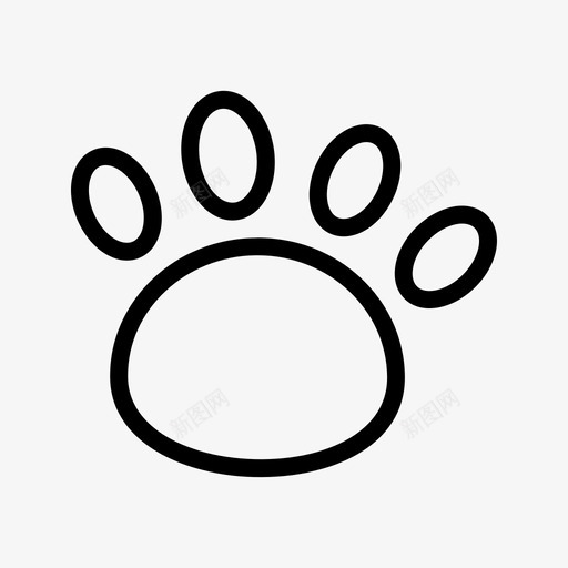 爪子猫狗图标svg_新图网 https://ixintu.com 爪子