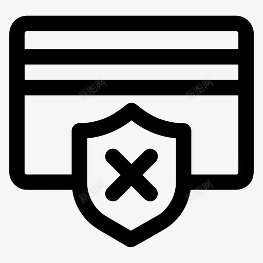 拒绝卡阻止取消图标svg_新图网 https://ixintu.com 取消 安全 拒绝 阻止