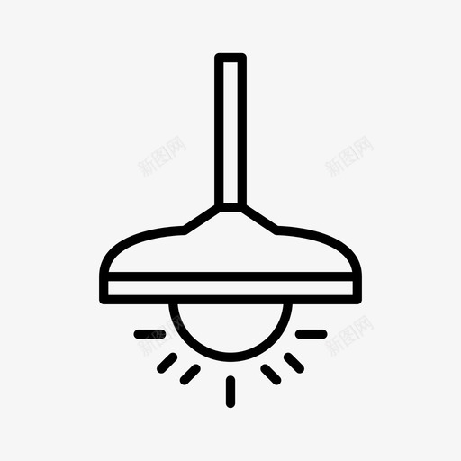 灯泡吸顶灯电图标svg_新图网 https://ixintu.com 吊灯 吸顶灯 家具 灯泡 电