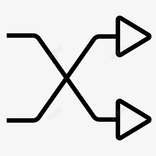 随机播放按钮媒体图标svg_新图网 https://ixintu.com 多媒体 媒体 字形 按钮 播放 播放器 符号 随机