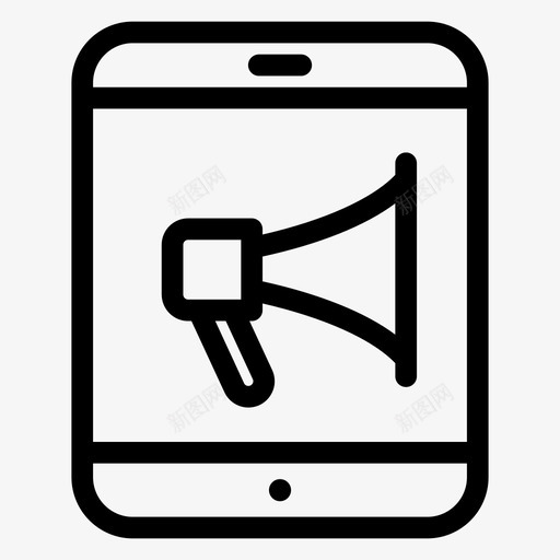在线移动推广广告公告图标svg_新图网 https://ixintu.com 公告 在线 宣传 广告 手机 推广 智能 移动 络线 网络 营销