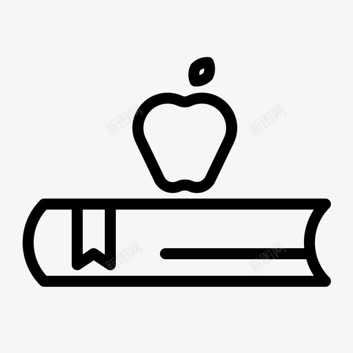 苹果书知识图书馆图标svg_新图网 https://ixintu.com 图书馆 大纲 学校 教育 教育系 知识 系统 苹果
