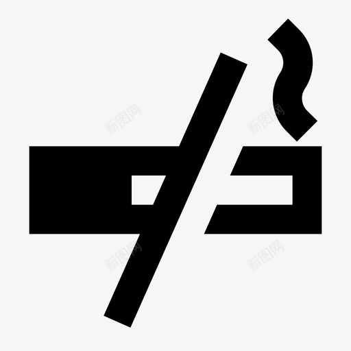 酒店服务不允许吸烟禁烟图标svg_新图网 https://ixintu.com 不允许吸烟 戒烟 禁烟 酒店服务 酒店服务雕文24像素