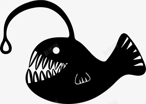 琵琶鱼深海生物海洋图标svg_新图网 https://ixintu.com 海洋 海洋生物 深海 琵琶 生物