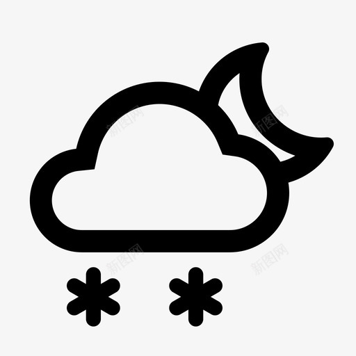 阵雪-夜2_graysvg_新图网 https://ixintu.com 阵雪-夜2_gray