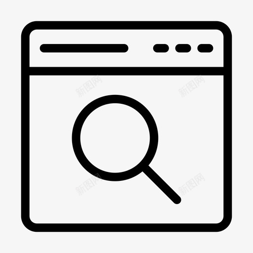 搜索浏览器internet联机图标svg_新图网 https://ixintu.com internet 在线教育 字形 搜索 浏览器 网页 联机