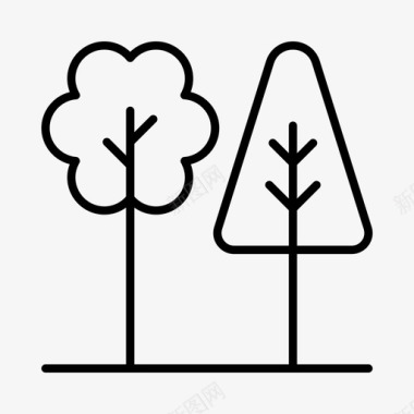 树木环境绿色植物图标图标