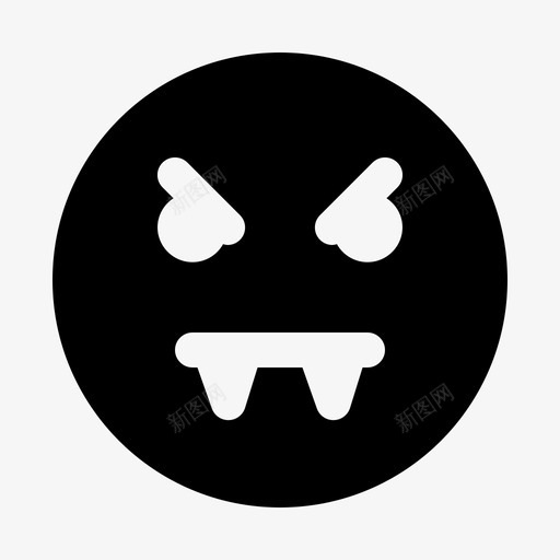 吸血鬼表情符号脸图标svg_新图网 https://ixintu.com 吸血鬼 符号 表情
