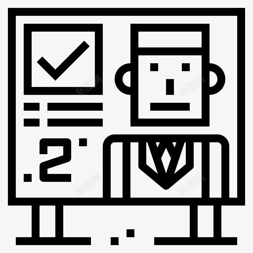 公告牌选举6直线图标svg_新图网 https://ixintu.com 公告 告牌 直线 选举