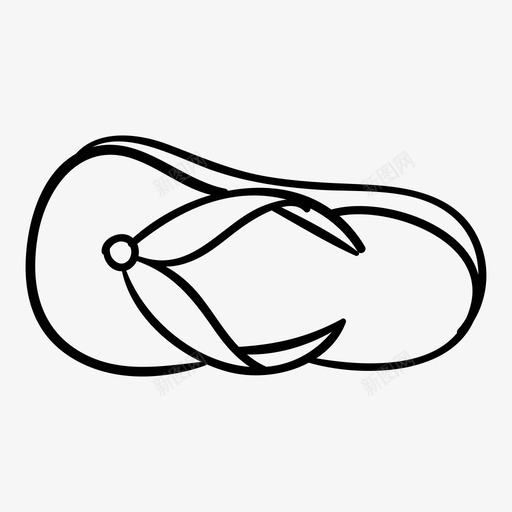 板岩鞋类凉鞋图标svg_新图网 https://ixintu.com 凉鞋 夏季 板岩 鞋类