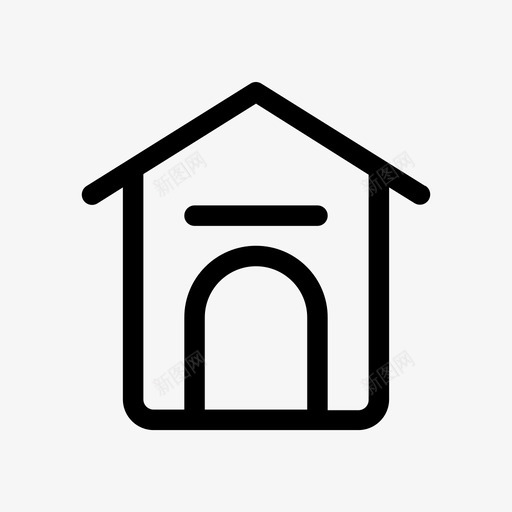 狗屋背景家图标svg_新图网 https://ixintu.com 东西 中风 室内 家居用品 狗屋 背景