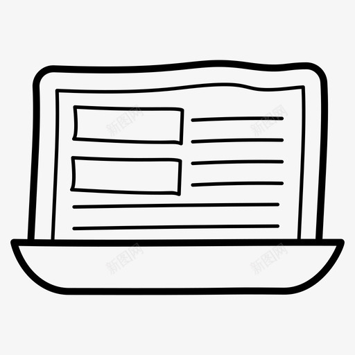 网页界面布局笔记本电脑图标svg_新图网 https://ixintu.com api 优化 内容 向量 搜索引擎 用户界面 电脑 界面 网页 网页模板 集成