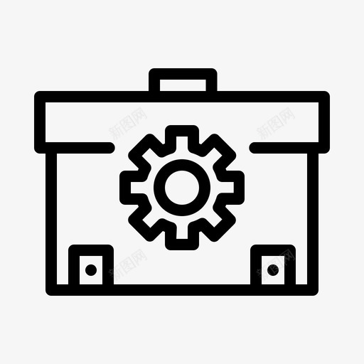 工具箱包公文包图标svg_新图网 https://ixintu.com 公文包 大纲 客户 工具箱 支持 维修