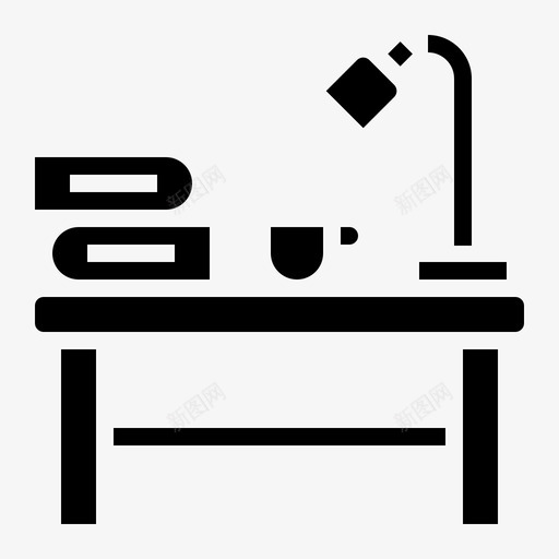 办公桌家用设备8填充图标svg_新图网 https://ixintu.com 办公桌 填充 家用设备8