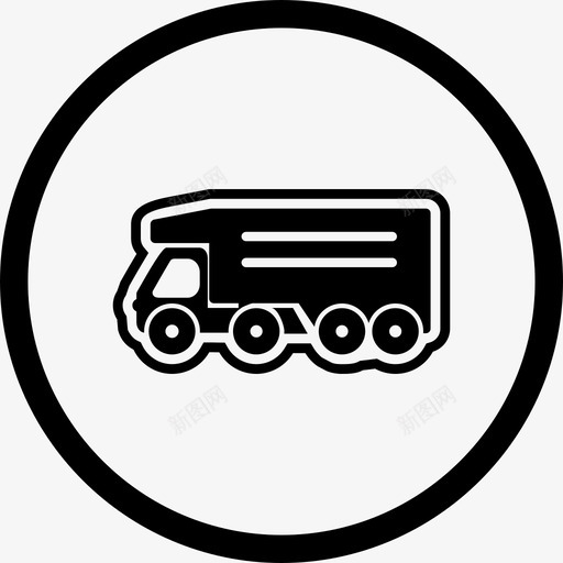 翻斗车货物送货车图标svg_新图网 https://ixintu.com 翻斗车 货物 运输 送货车