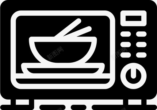 微波炉食物169固体图标svg_新图网 https://ixintu.com 固体 微波炉 食物