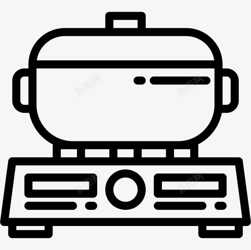 炉子厨房63线性图标svg_新图网 https://ixintu.com 厨房 炉子 线性