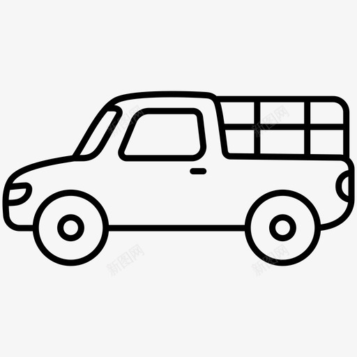 皮卡农业汽车图标svg_新图网 https://ixintu.com 农业 概述 汽车 皮卡 运输 送货