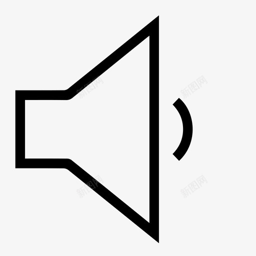音频低音量声音图标svg_新图网 https://ixintu.com 低音 声音 扬声器 音量 音频