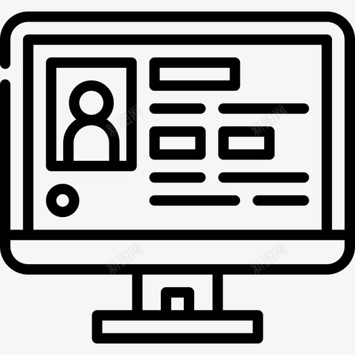 简介社交媒体129线性图标svg_新图网 https://ixintu.com 媒体 社交 简介 线性
