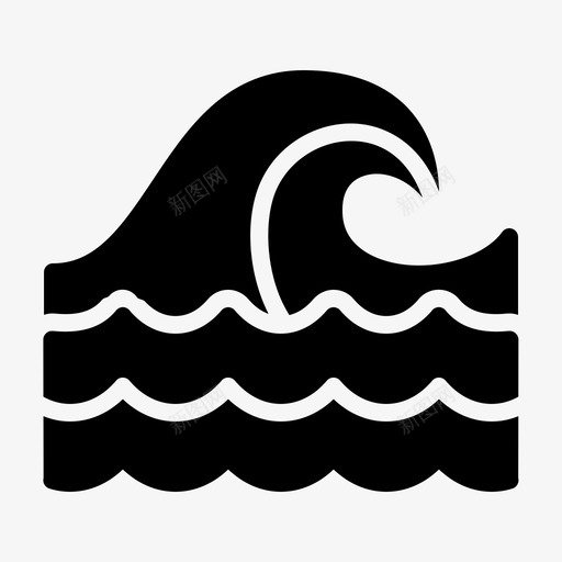 波海夏雕文图标svg_新图网 https://ixintu.com 夏雕文