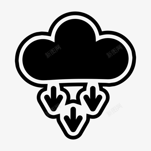 预感云雨图标svg_新图网 https://ixintu.com 云 天气 雨 预感