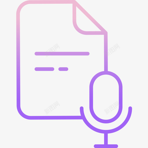 音乐文件25轮廓渐变图标svg_新图网 https://ixintu.com 文件25 轮廓渐变 音乐