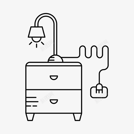 床头柜卧室家具图标svg_新图网 https://ixintu.com 卧室 家具 床头柜 苏佩莱克斯卧室