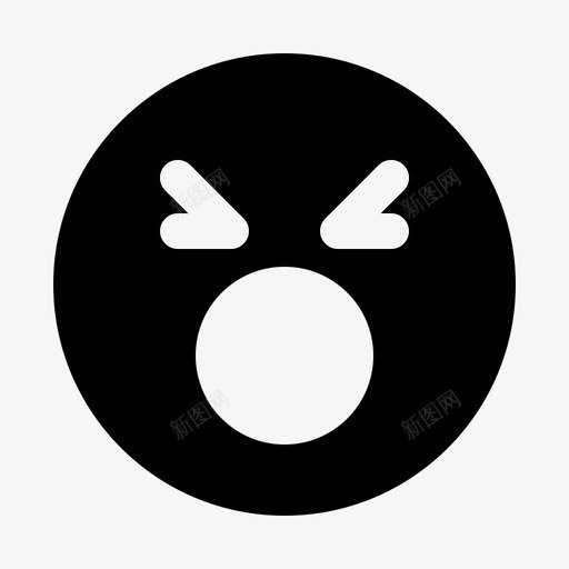 尖叫表情符号脸图标svg_新图网 https://ixintu.com 喊叫 尖叫 符号 表情