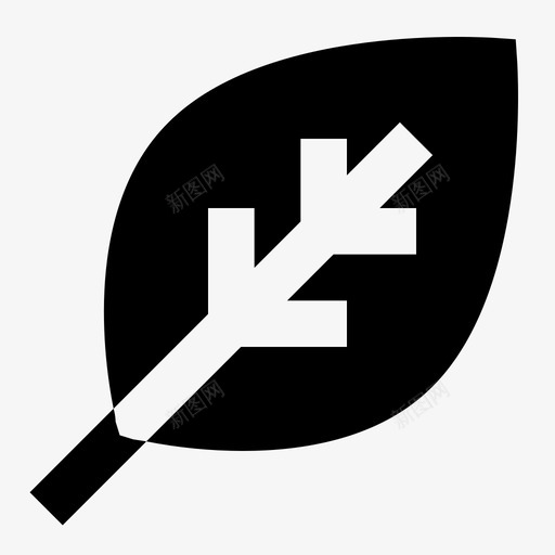 叶平面自然树图标svg_新图网 https://ixintu.com 24像素 平面 科技 自然 雕文