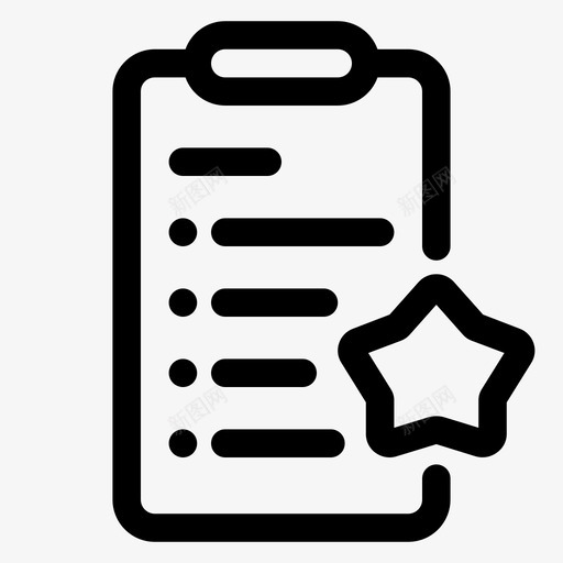 摘要剪贴板笔记图标svg_新图网 https://ixintu.com 剪贴板 摘要 时间规划 星号 笔记 简历