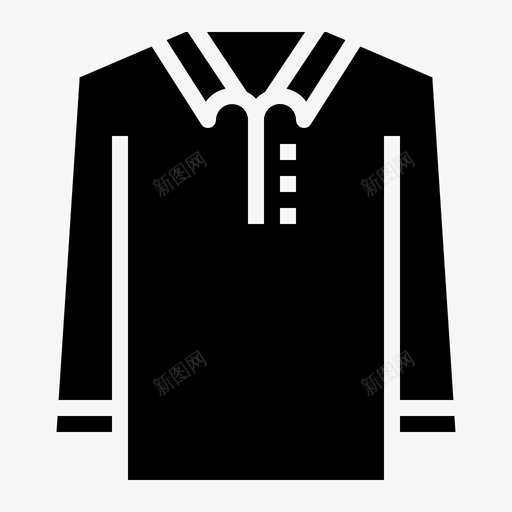 马球衫衣服119填充图标svg_新图网 https://ixintu.com 填充 衣服119 马球衫