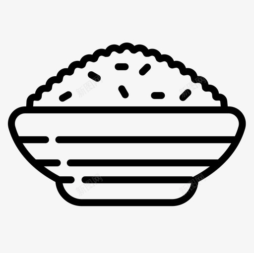 米饭纯素食品3直系图标svg_新图网 https://ixintu.com 直系 米饭 纯素 食品
