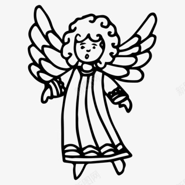 天使手绘小天使图标图标