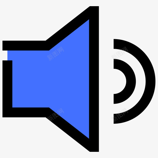 音量ui37蓝色图标svg_新图网 https://ixintu.com ui 蓝色 音量