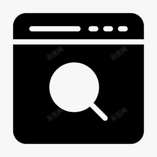 搜索浏览器internet联机图标svg_新图网 https://ixintu.com internet 在线教育 字形 搜索 浏览器 窗口 网页 联机