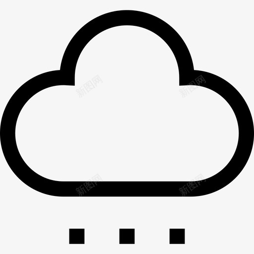 冰雹云云计算图标svg_新图网 https://ixintu.com 云计算 冰雹 天气 自然