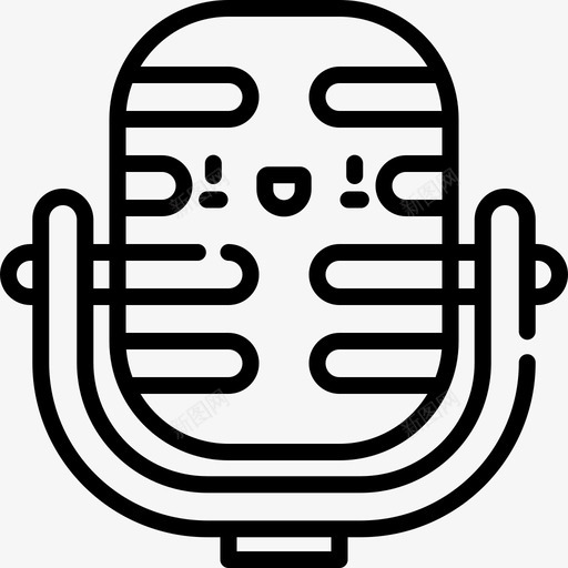 麦克风音乐节52线性图标svg_新图网 https://ixintu.com 线性 音乐节 麦克风