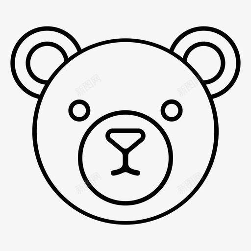 熊棕熊娃娃图标svg_新图网 https://ixintu.com 娃娃 棕熊 泰迪 秋天