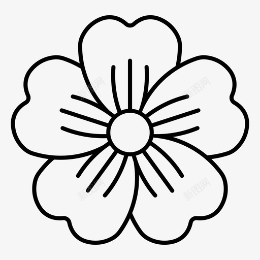 天竺葵花绿图标svg_新图网 https://ixintu.com 天竺