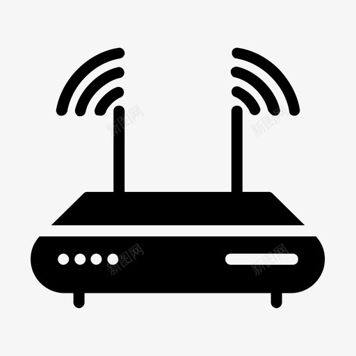 路由器连接调制解调器图标svg_新图网 https://ixintu.com 小工具和设备实体 网络 网络路由器 调制解调器 路由器 连接