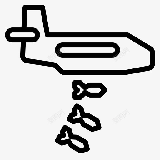 飞机军队士兵图标svg_新图网 https://ixintu.com 军队 士兵 武器 飞机