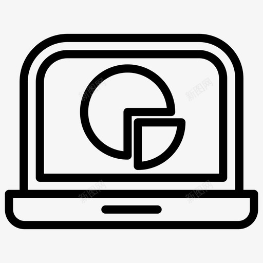 笔记本电脑计算机图表图标svg_新图网 https://ixintu.com 加粗 医学 图表 电脑 笔记本 粗线条 计算机 饼图