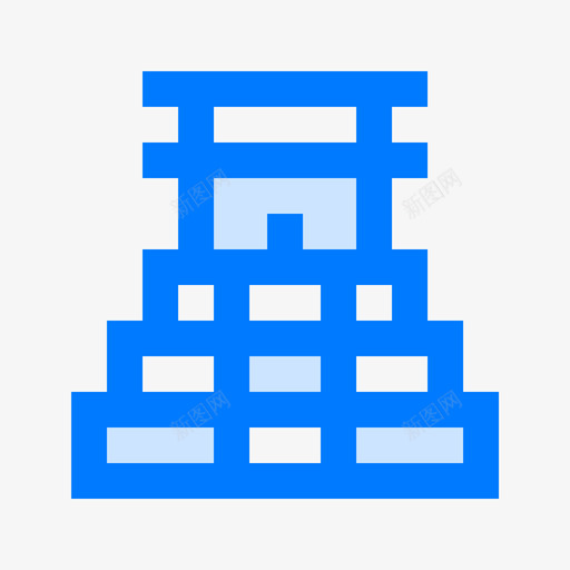 玛雅金字塔宗教35蓝色图标svg_新图网 https://ixintu.com 宗教 玛雅 蓝色 金字塔