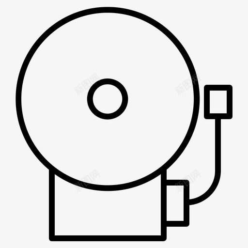 学校钟声学校75直线图标svg_新图网 https://ixintu.com 学校 直线 钟声